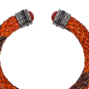 Orange Python Bracelet - Capped Head
