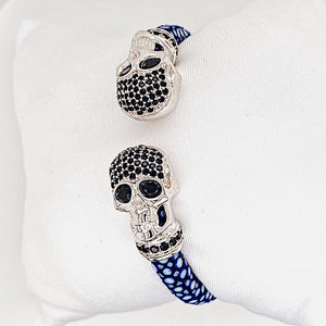 Skull Head - Blue Stingray Bracelet