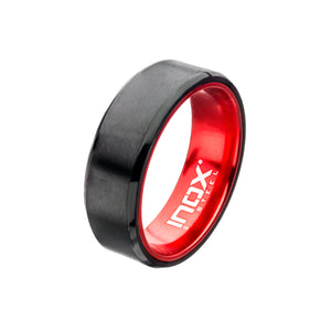 Red, Steel, Black Plated Aluminum Flat Ring